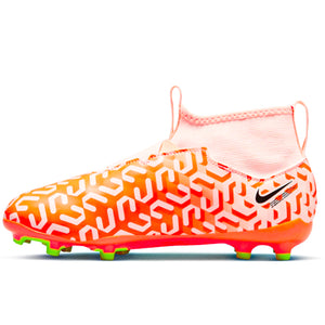 Nike Jr. Zoom Superfly 9 Academy WC FG/MG Soccer Cleats (Guava Ice/Black)