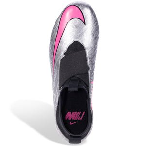 Nike Jr. Zoom Superfly 9 Academy XXV FG/MG Soccer Cleats (Metallic Silver/Hyper Pink)