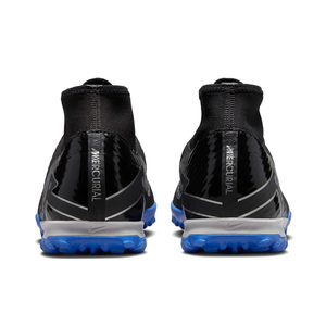 Nike Zoom Superfly 9 Academy Turf Soccer Shoes (Black/Chrome-Hyper Royal)