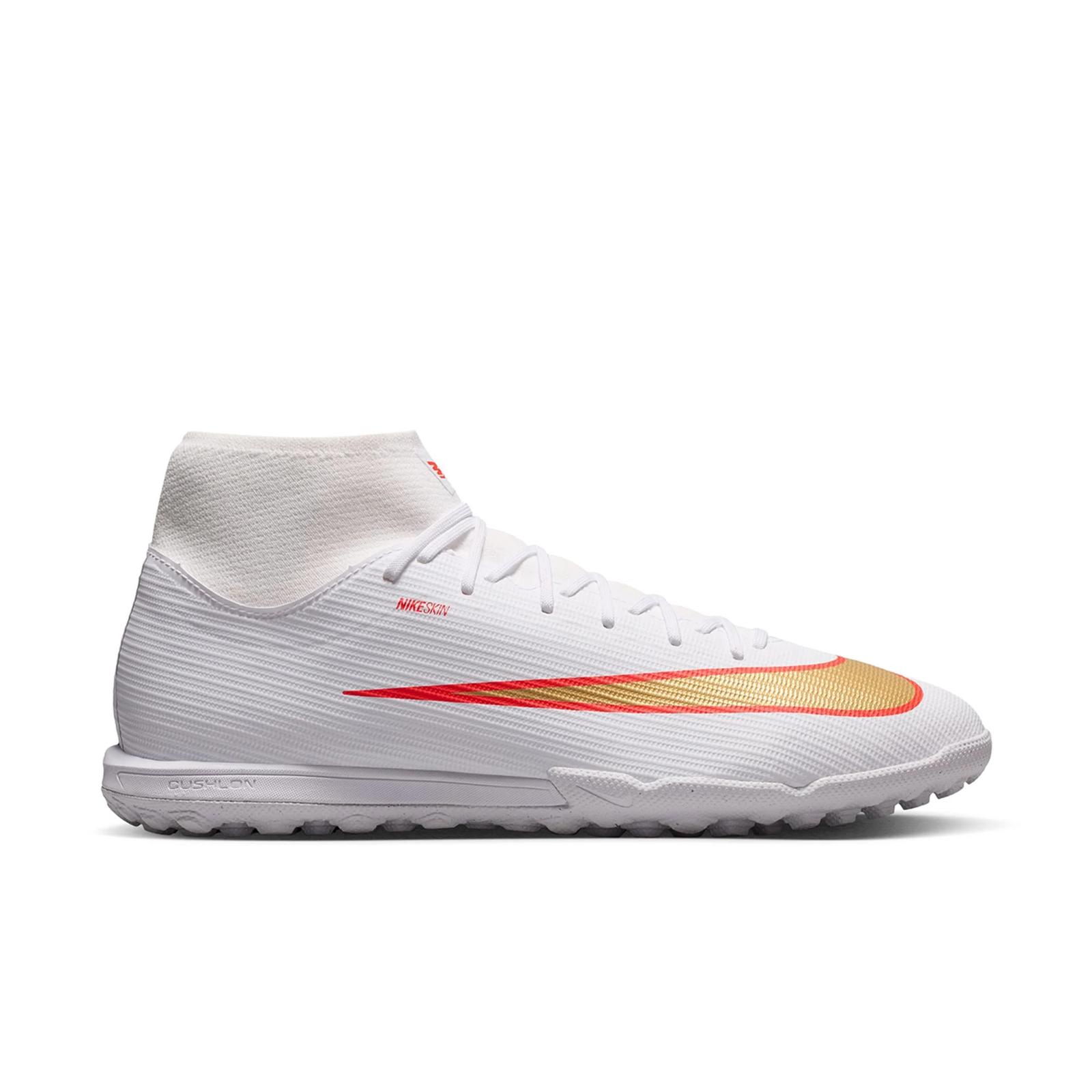 Nike Superfly 11 Academy Turf Soccer Shoes (White/Blur/Bright Crimson)