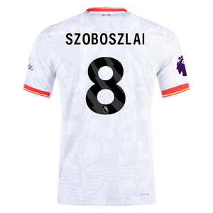 Nike Liverpool Authentic Dominik Szoboszlai Third Jersey w/ EPL Patch 24/25 (White/Pure Platinum)