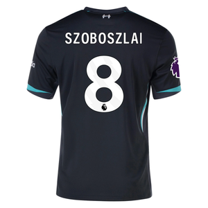 Nike Liverpool Dominik Szoboszlai Away Jersey w/ EPL Patch 24/25 (Night Forest/Washed Teal)