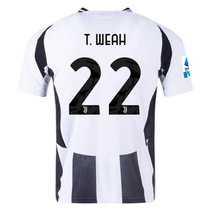 adidas Juventus Authentic Timothy Weah Home Jersey w/ Serie A Patch 24/25 (White/Black)