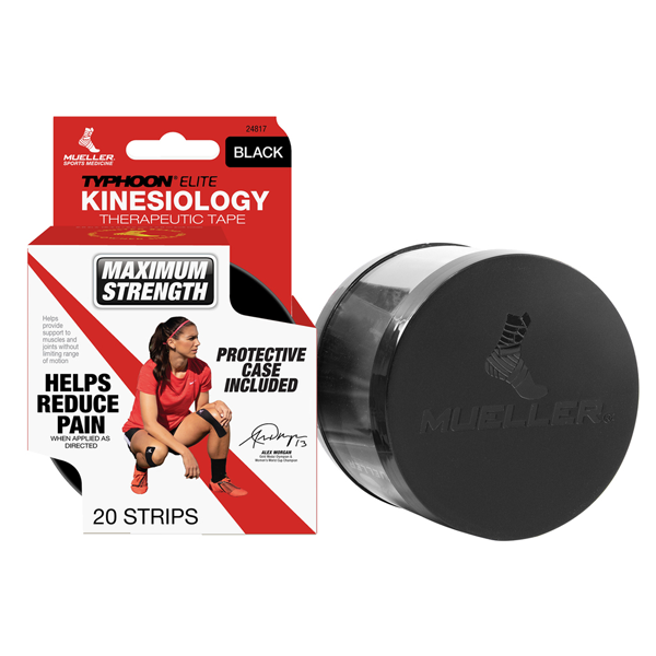 Mueller Typhoon Elite Kinesiology Therapeutic Tape (Black)