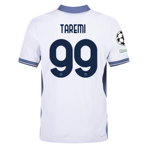 Nike Inter Milan Authentic Mehdi Taremi Away Jersey w/ Champions League + Scudetto Patch 24/25 (White/Silver)