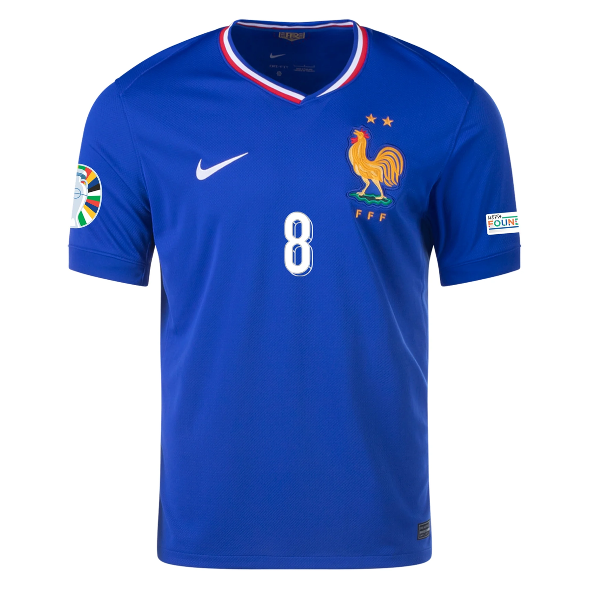 Nike France Aurélien Tchouaméni Home Jersey w/ Euro 2024 Patches 24/25