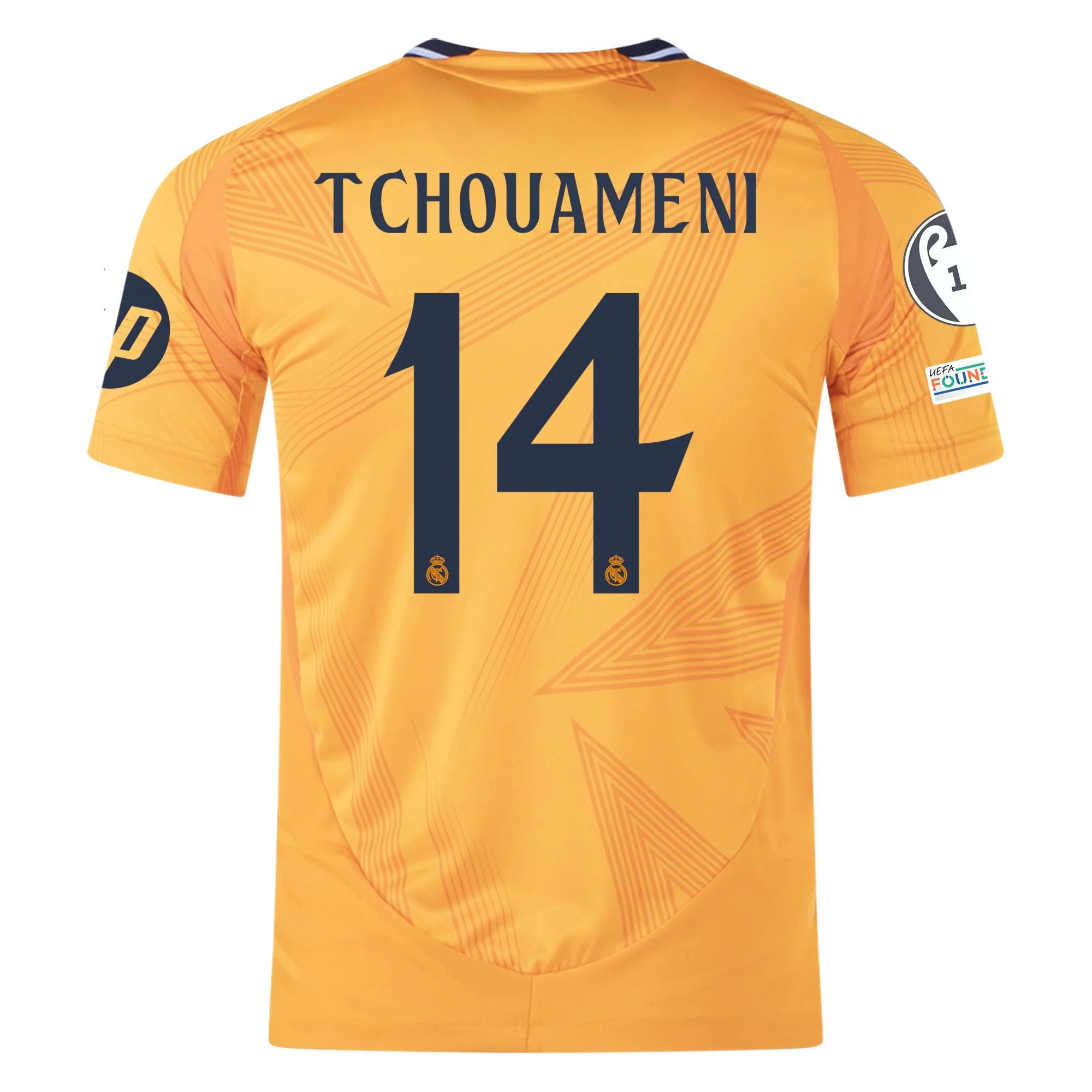 adidas Real Madrid Authentic Aurélien Tchouaméni Away Jersey w/ Champi ...