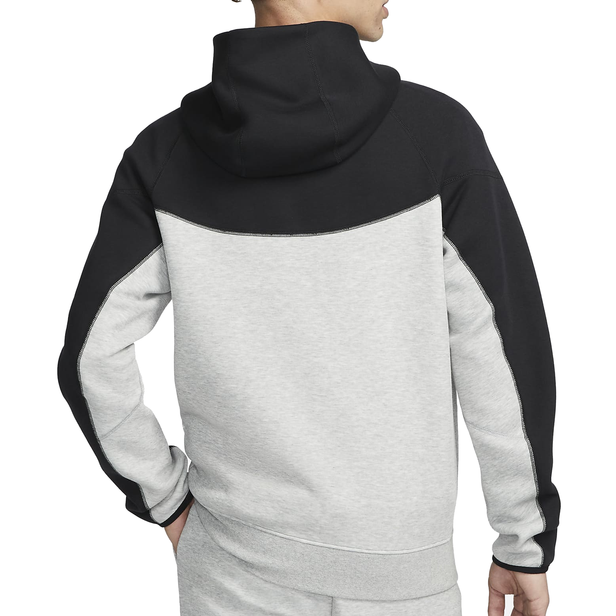 Nike Sportswear Tech Fleece Windrunner Hoodie (Dark Grey Heather/Black -  Soccer Wearhouse