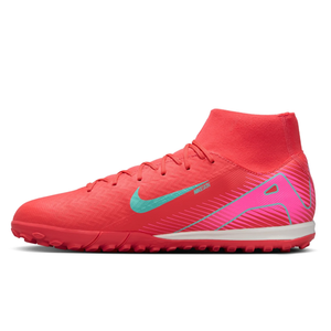 Nike Zoom Superfly 10 Academy Turf Soccer Shoes (Ember Glow/Aurora Green)