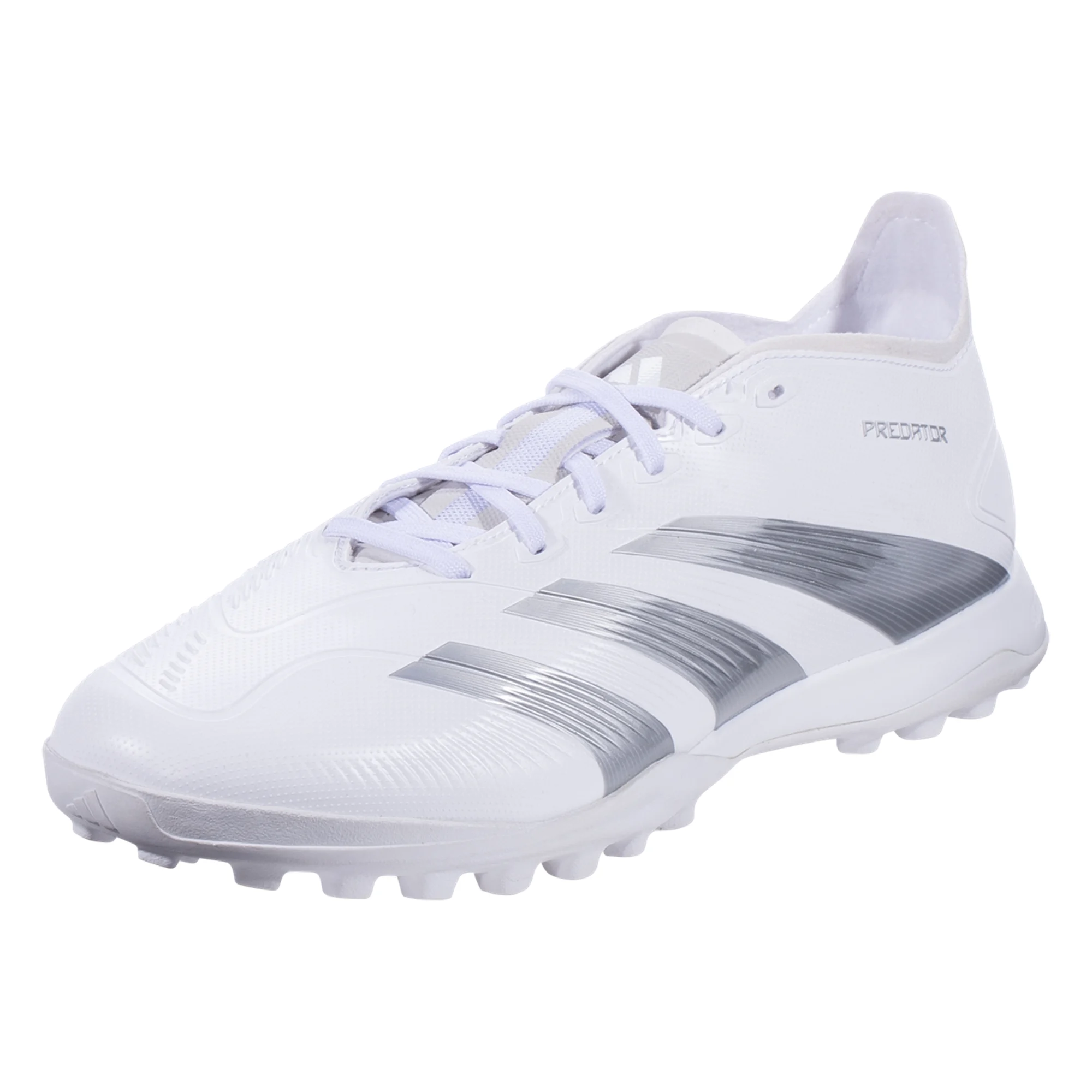 adidas Predator League Turf Soccer Shoes White Silver Metallic