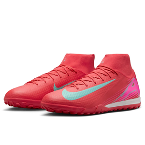 Nike Zoom Superfly 10 Academy Turf Soccer Shoes (Ember Glow/Aurora Green)