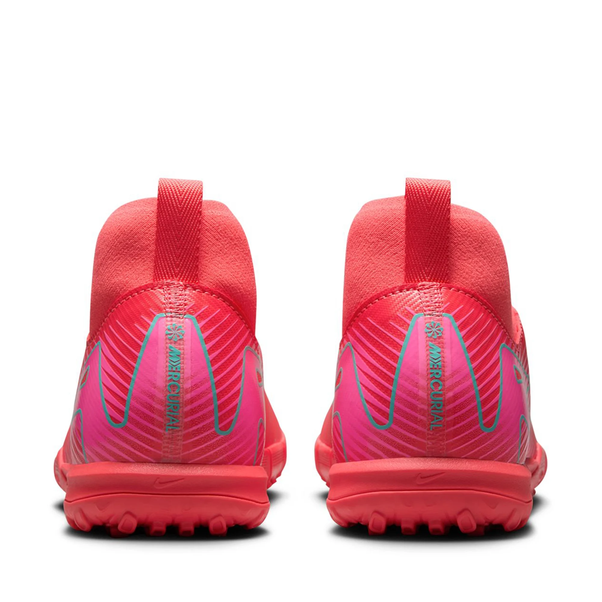 Nike Jr. Zoom Superfly 10 Academy Turf Soccer Shoes (Ember Glow/Aurora Green)