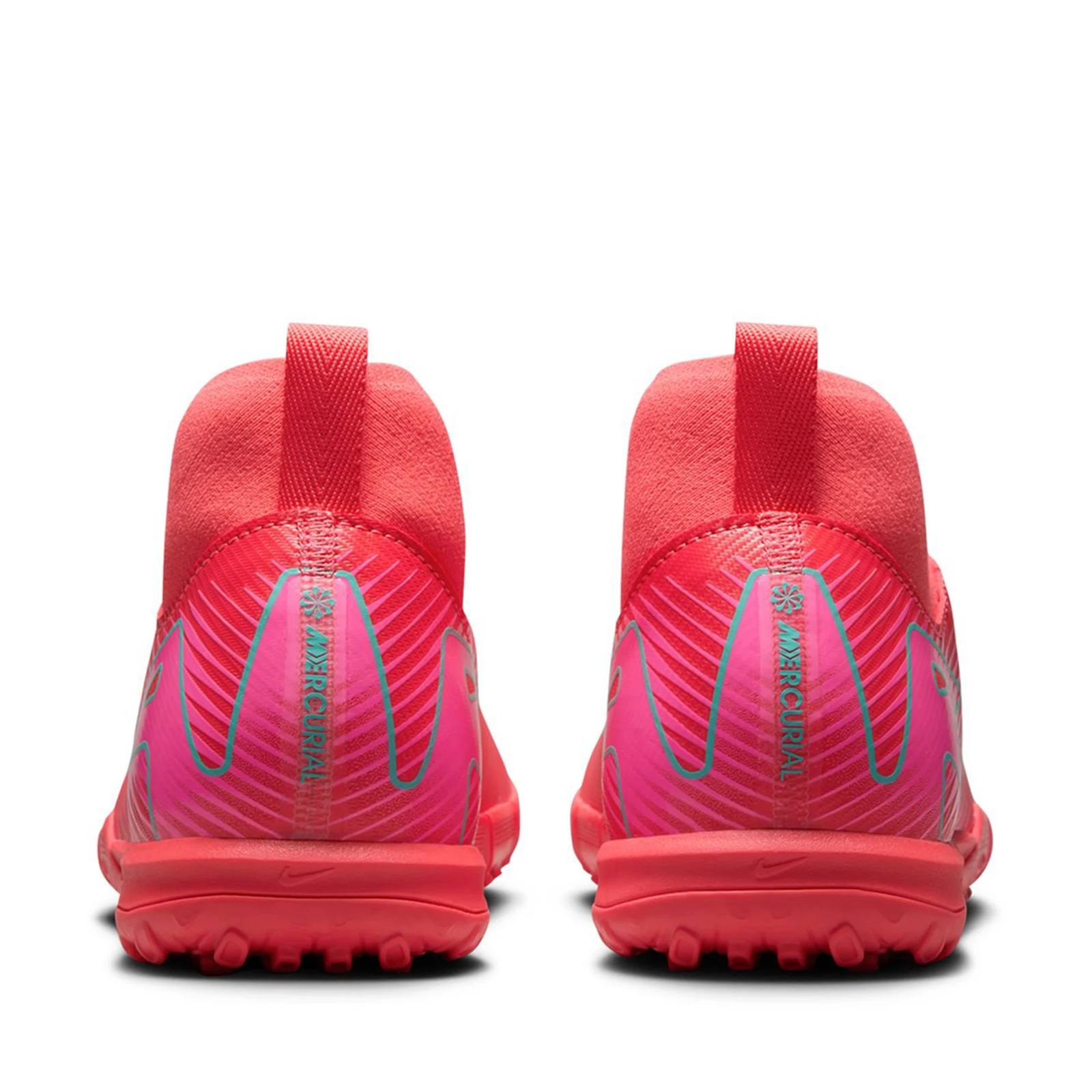 Nike Jr. Zoom Superfly 10 Academy Turf Soccer Shoes (Ember Glow/Aurora Green)