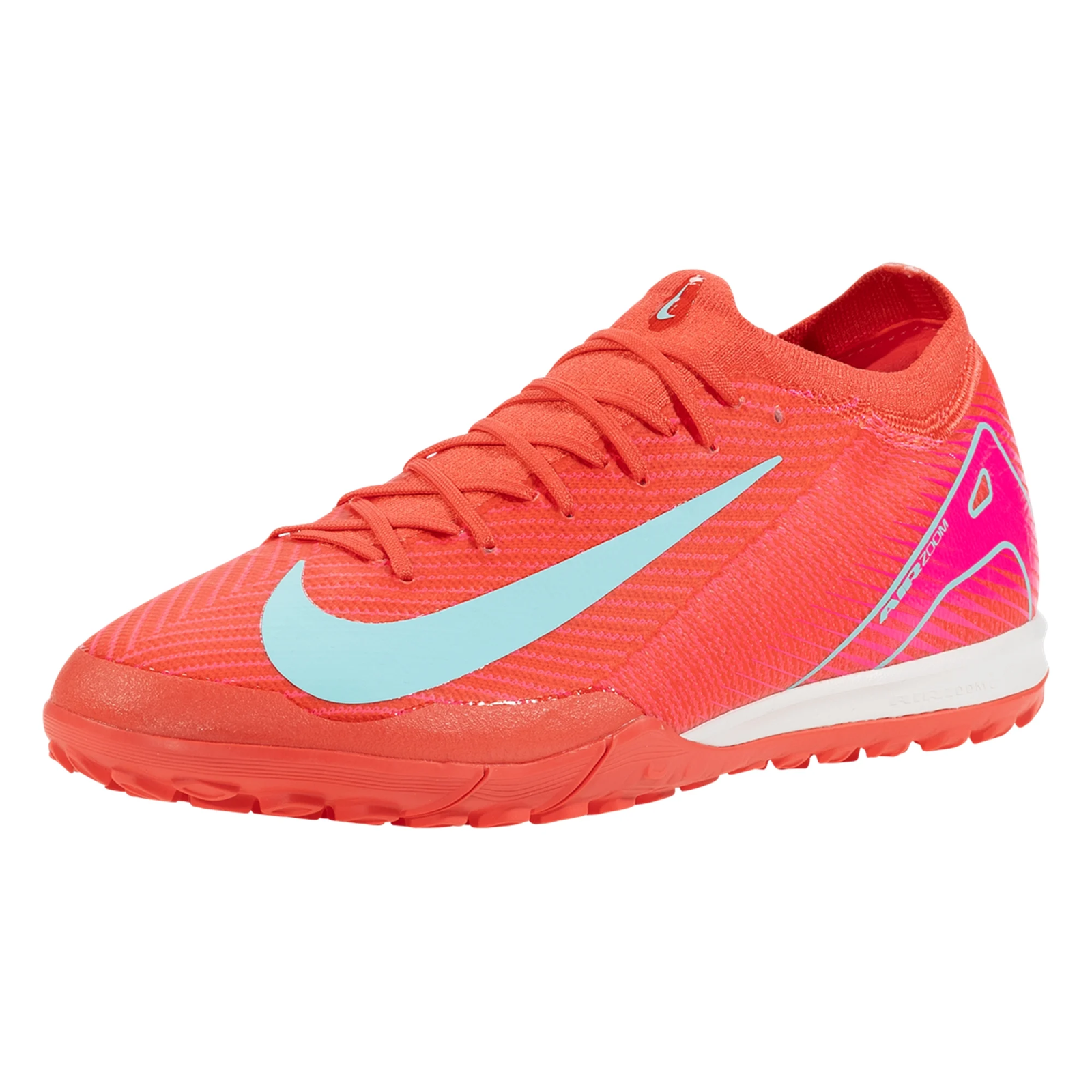 Nike Zoom Vapor 16 Pro Turf Soccer Cleats (Ember Glow/Aurora Green)