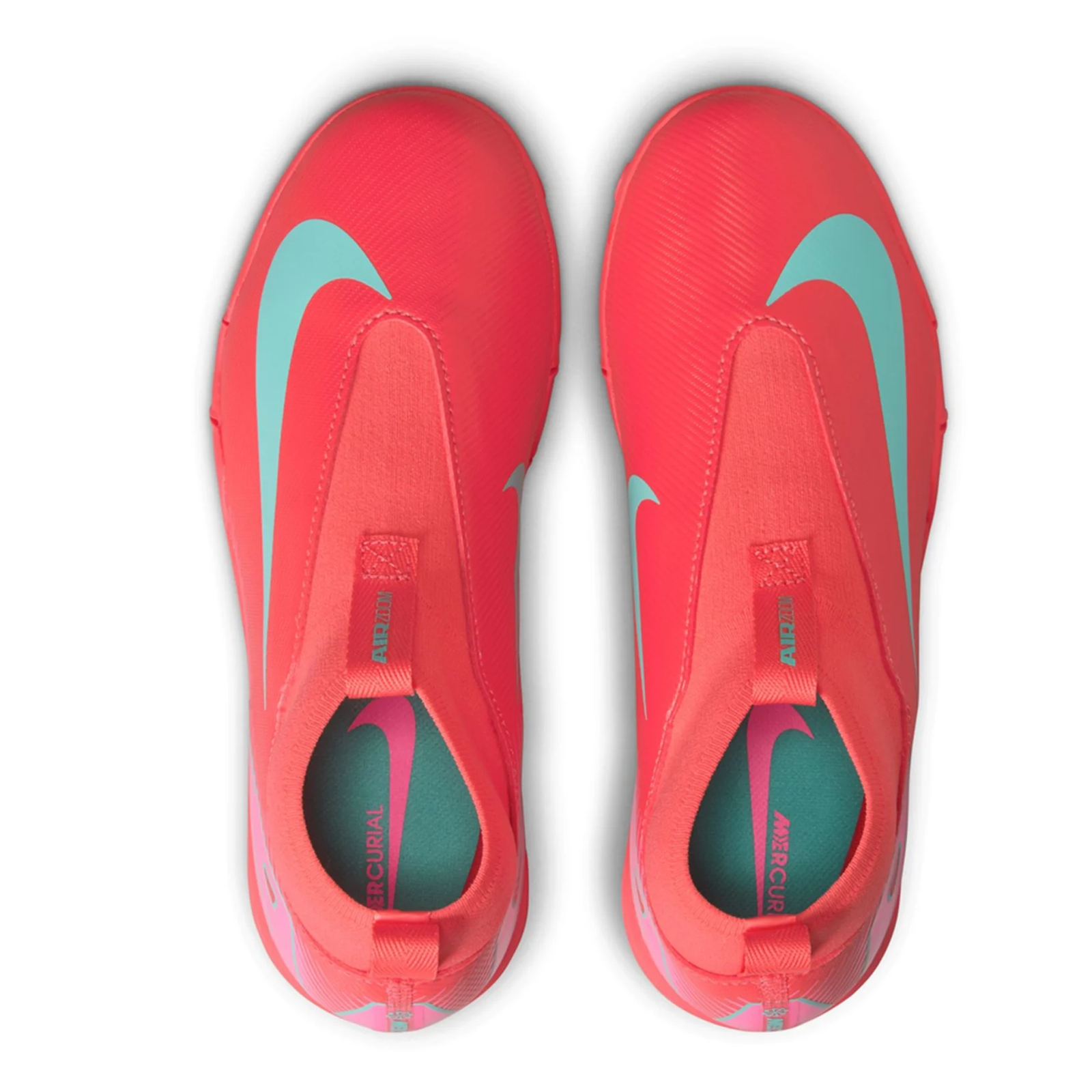 Nike Jr. Zoom Superfly 10 Academy Turf Soccer Shoes (Ember Glow/Aurora Green)