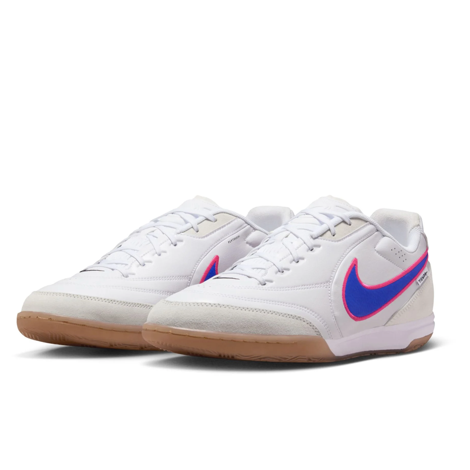 Nike Tiempo Streetgato Indoor Soccer Shoes (White/Racer Blue/Pink Blast)