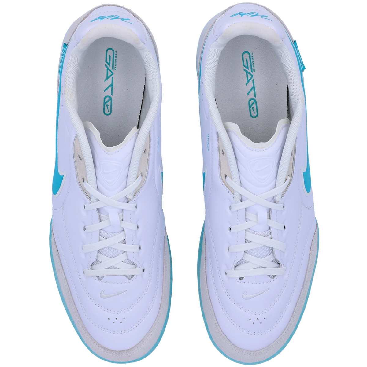 Nike Tiempo Streetgato Indoor Soccer Shoes (White/Dusty Cactus)