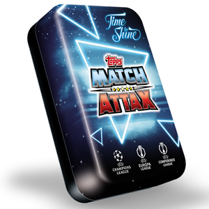 Topps Match Attax Time To Shine Champions League Trading Cards Mega Tin #1 24/25 (44 Cards + 4 Limited Edition Cards)