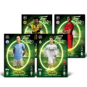 Topps Match Attax Time To Shine Champions League Trading Cards Mega Tin #3 24/25 (44 + 4 Limited Edition Cards)