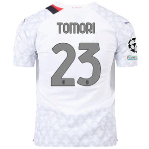 Puma AC Milan Authentic Fikayo Tomori Away Jersey w/ Champions League Patches 23/24 (Puma White/Feather Grey)