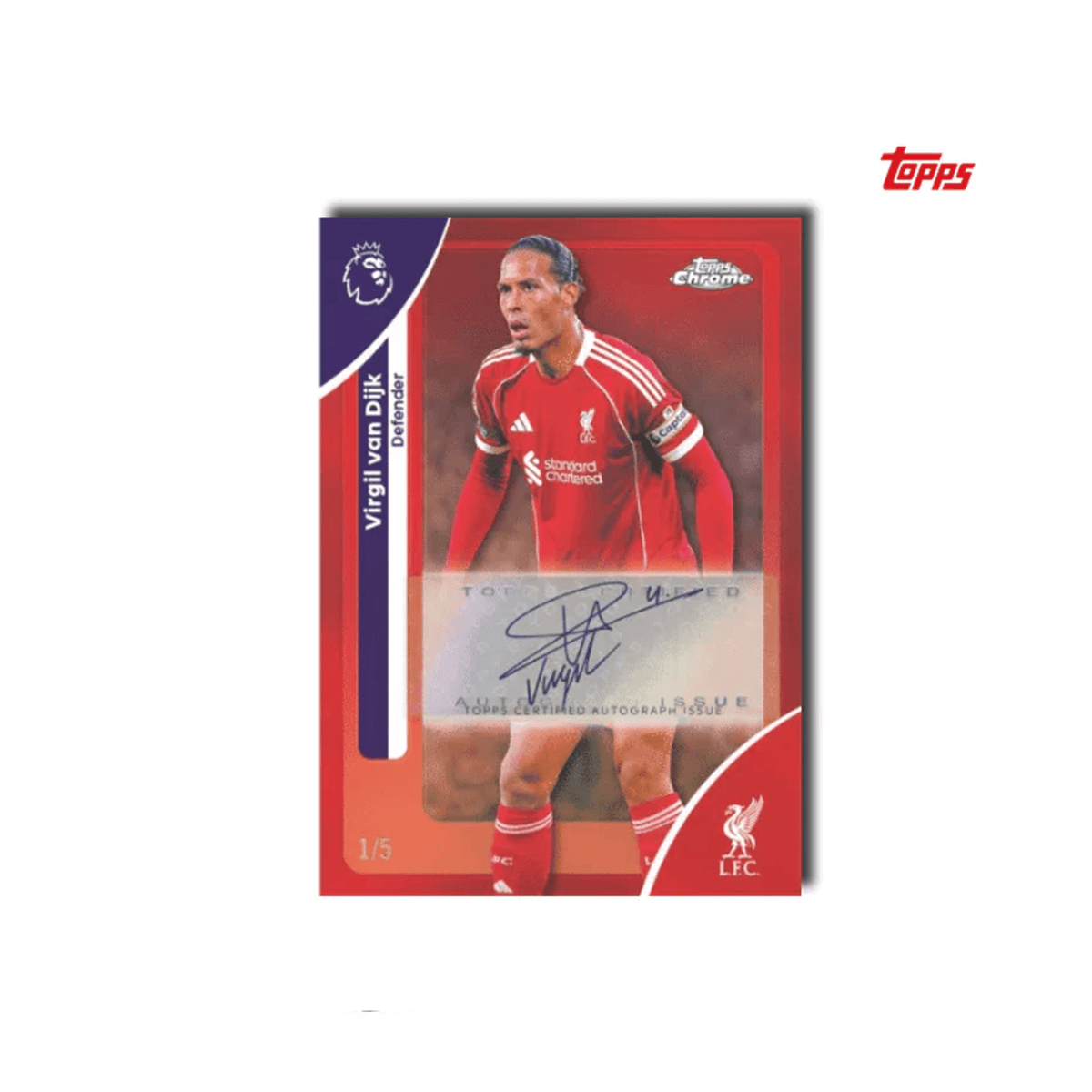 Topps Chrome 2026 Premier League Trading Cards Hanger Box (28 Cards) | SoccerWearhouse