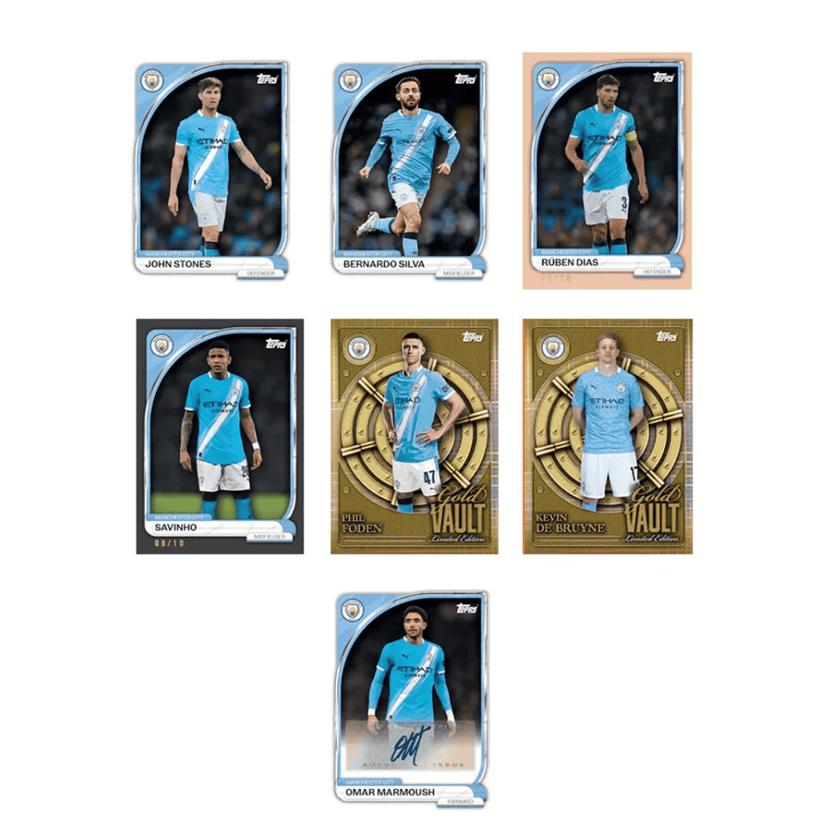 Topps Manchester City Collector Tin Set Trading Cards 25/26 (35 Cards) | SoccerWearhouse