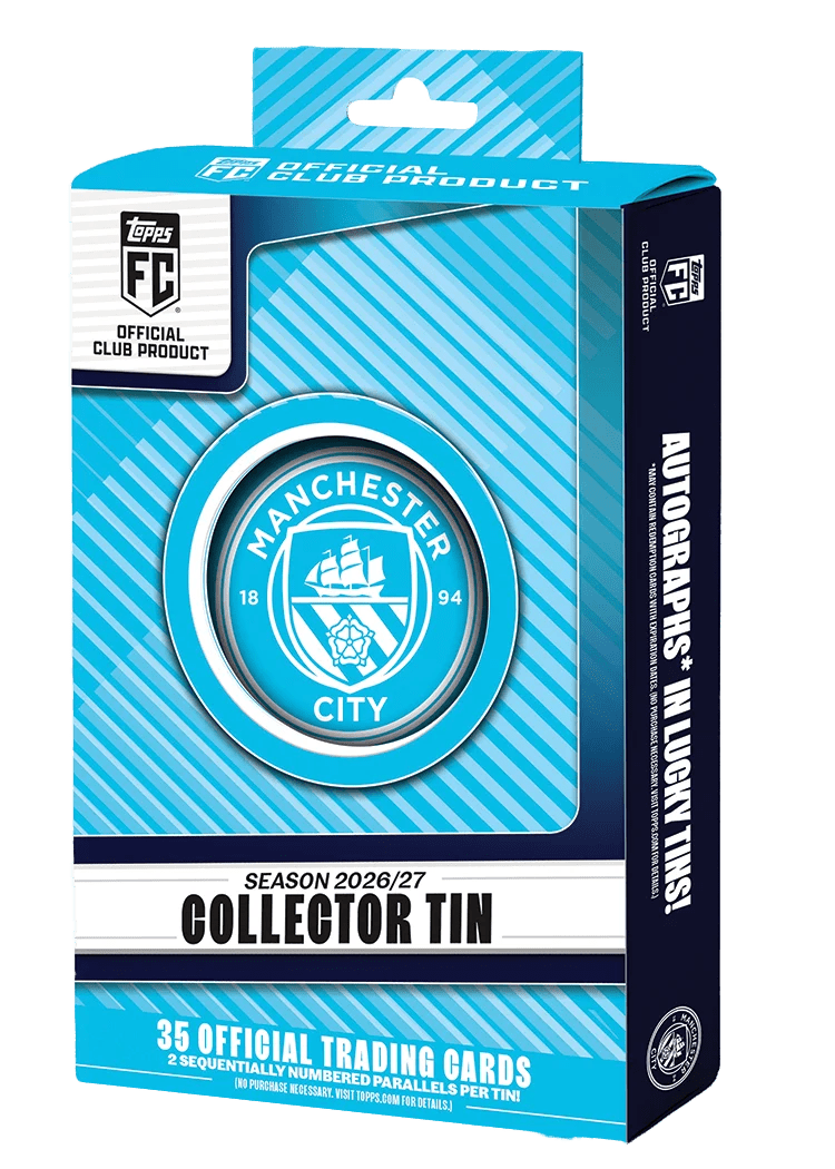 Topps Manchester City Collector Tin Trading Cards 26/27 (Light Blue) | SoccerWearhouse