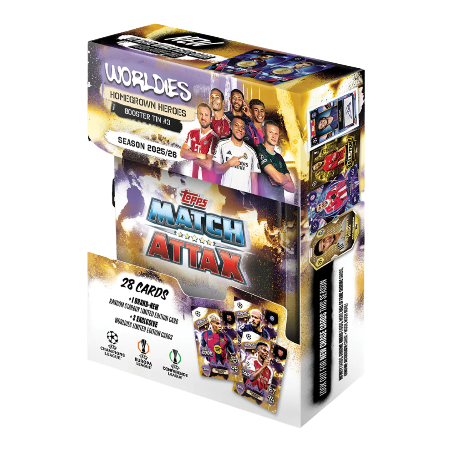 Topps Match Attax 25/26 Homegrown Heroes Booster Tin #3 (28 Cards + 3  Limited Edition)