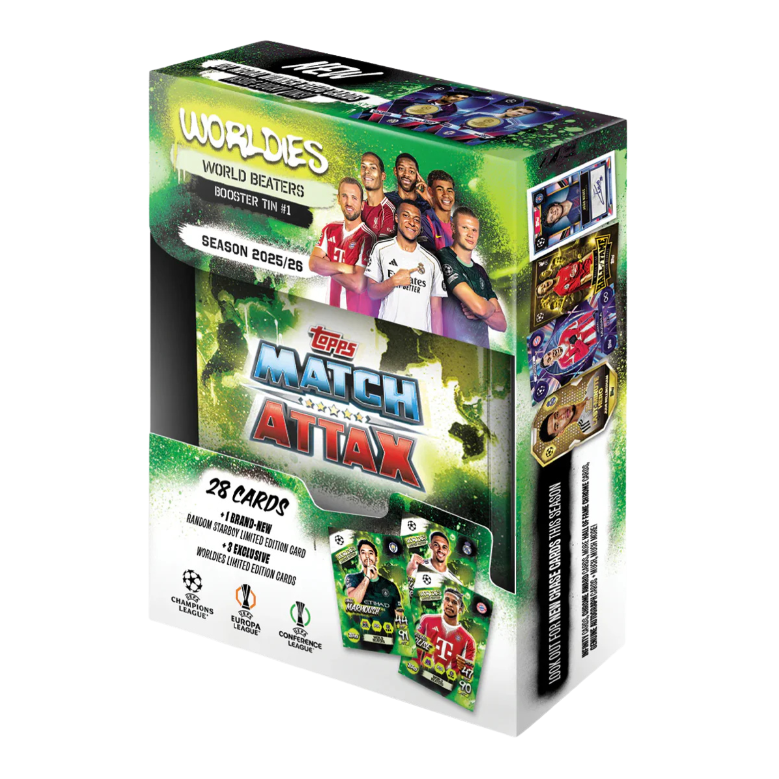 Topps Match Attax 25/26 World Beaters Booster Tin 1 (28 Cards + 3 Limited Edition) | SoccerWearhouse