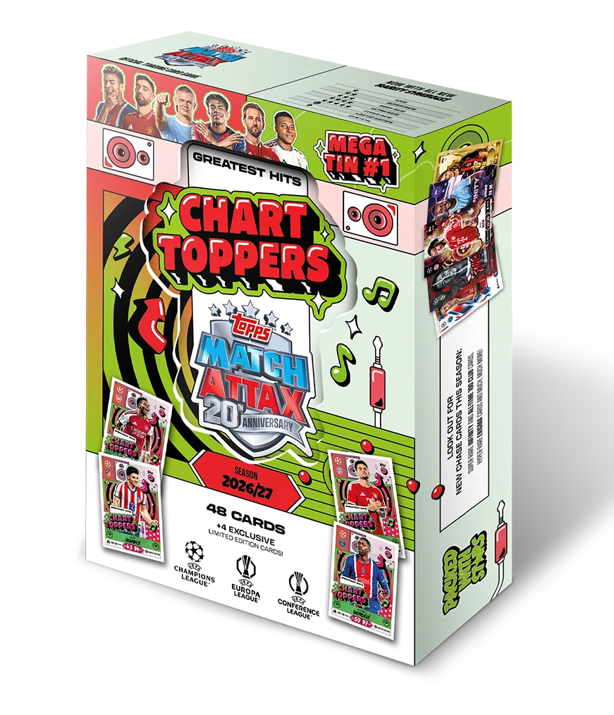 Topps UCL 26/27 Match Attax #1 Chart Toppers Cards (Green/Red) | SoccerWearhouse