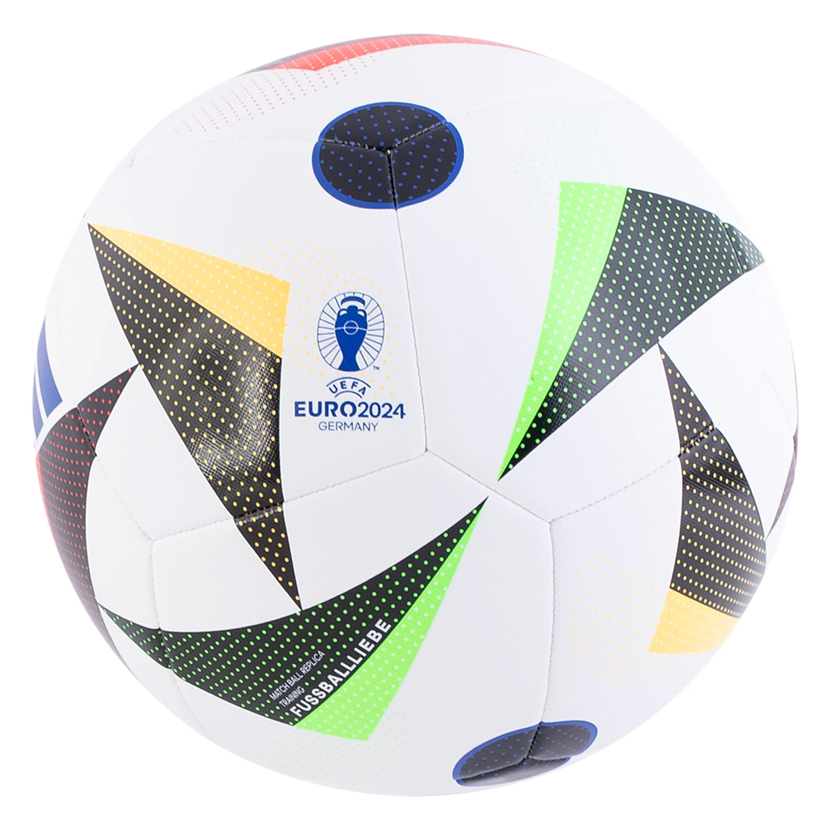 adidas UEFA Euro 2025 Training Ball (White/Black/Glory Blue) Soccer