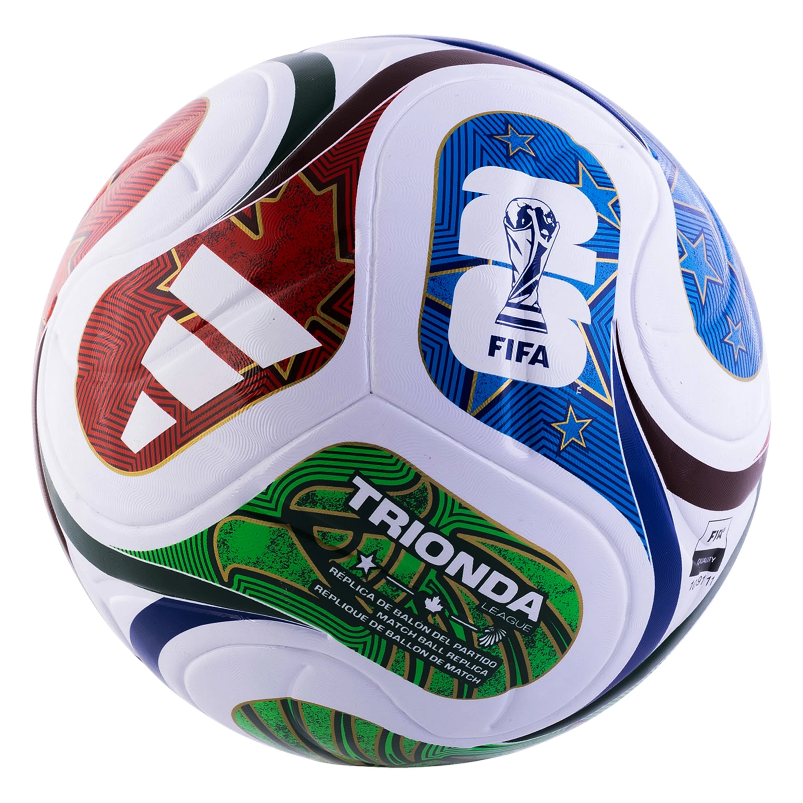 adidas FIFA World Cup 2026 Trionda League Top Ball (White/Red/Blue/Green)