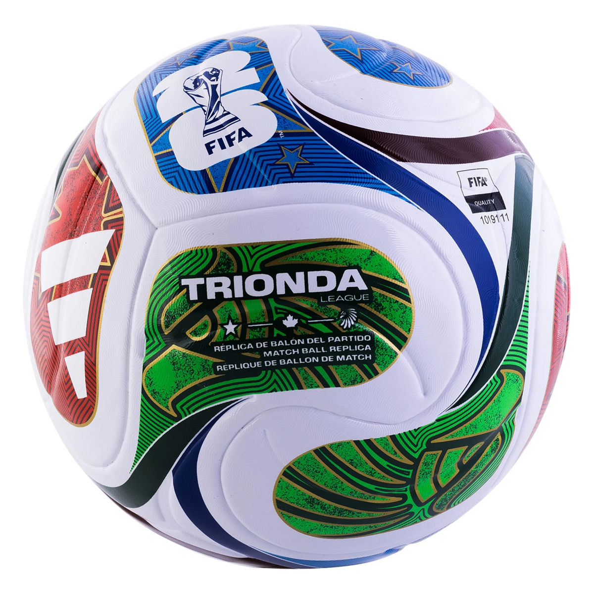 adidas FIFA World Cup 2026 Trionda League Top Ball (White/Red/Blue/Green)