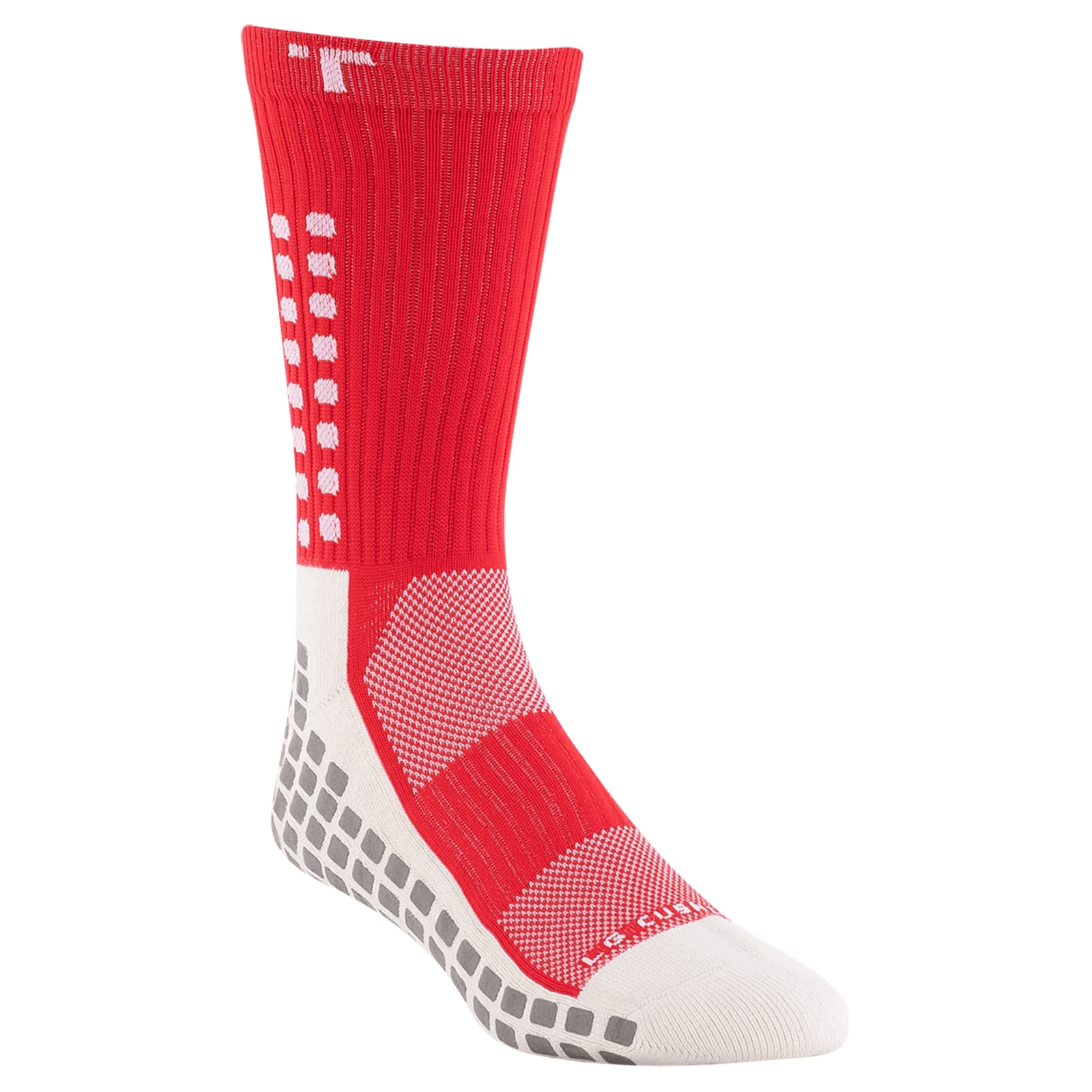 TRUsox 3.0 Mid - Calf Crew Grip Socks (Red) | SoccerWearhouse