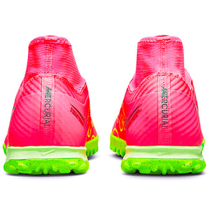 Nike Zoom Superfly 9 Academy Turf Soccer Shoes (Pink Blast/Volt-Gridiron)