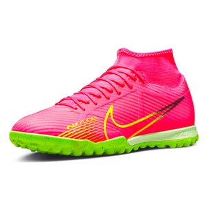 Nike Zoom Superfly 9 Academy Turf Soccer Shoes (Pink Blast/Volt-Gridiron)