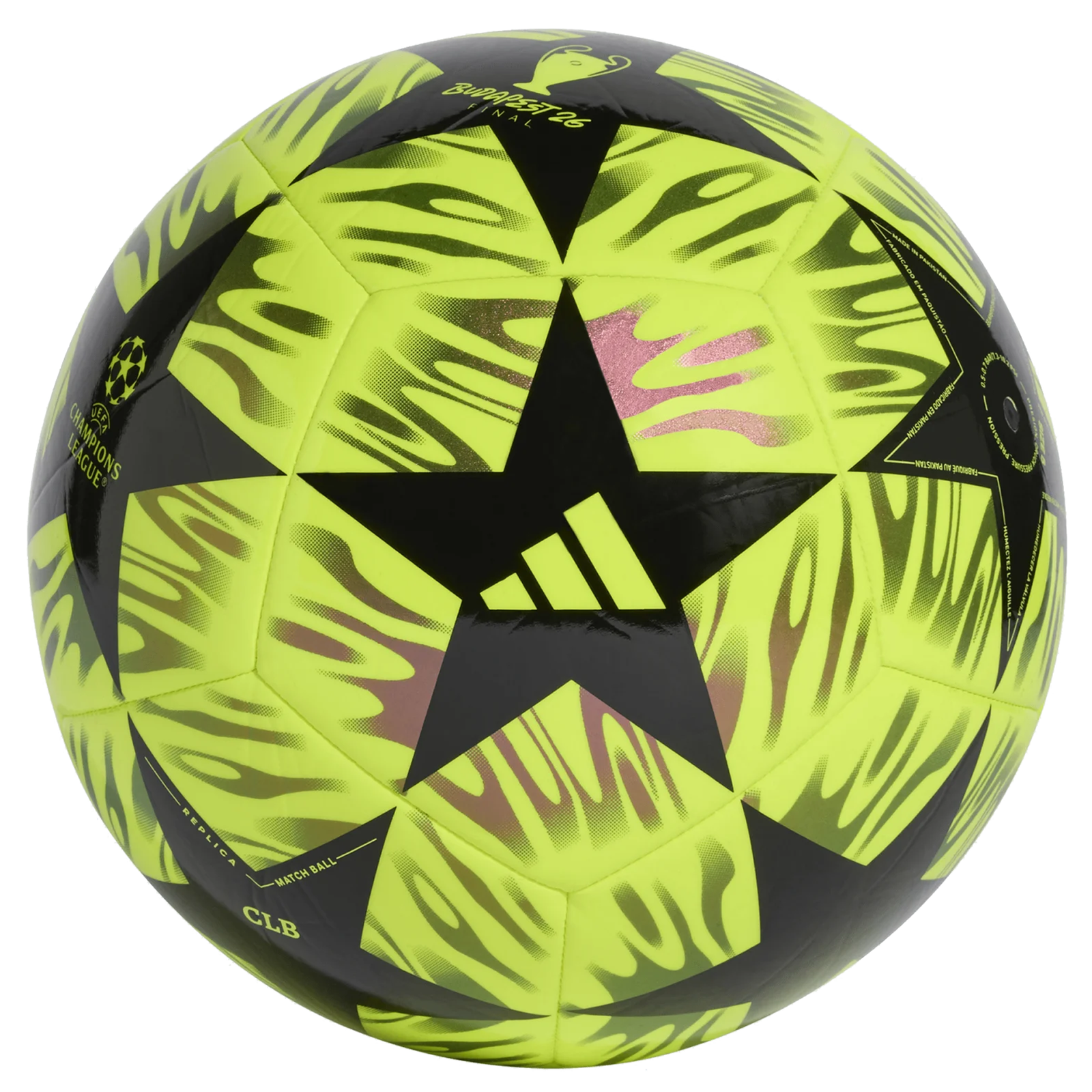 adidas UCL Club Final Ball 25/26 (Solar Yellow/Black)