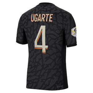 Nike Paris Saint-Germain Authentic Manuel Ugarte Match Third Jersey w/ Ligue 1 Champion Patch  23/24 (Anthracite/Black/Stone)