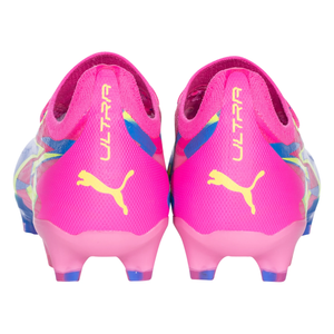 Puma Ultra Ultimate Energy FG/AG Soccer Cleats (Pink/Ultra Blue/Yellow Alert)