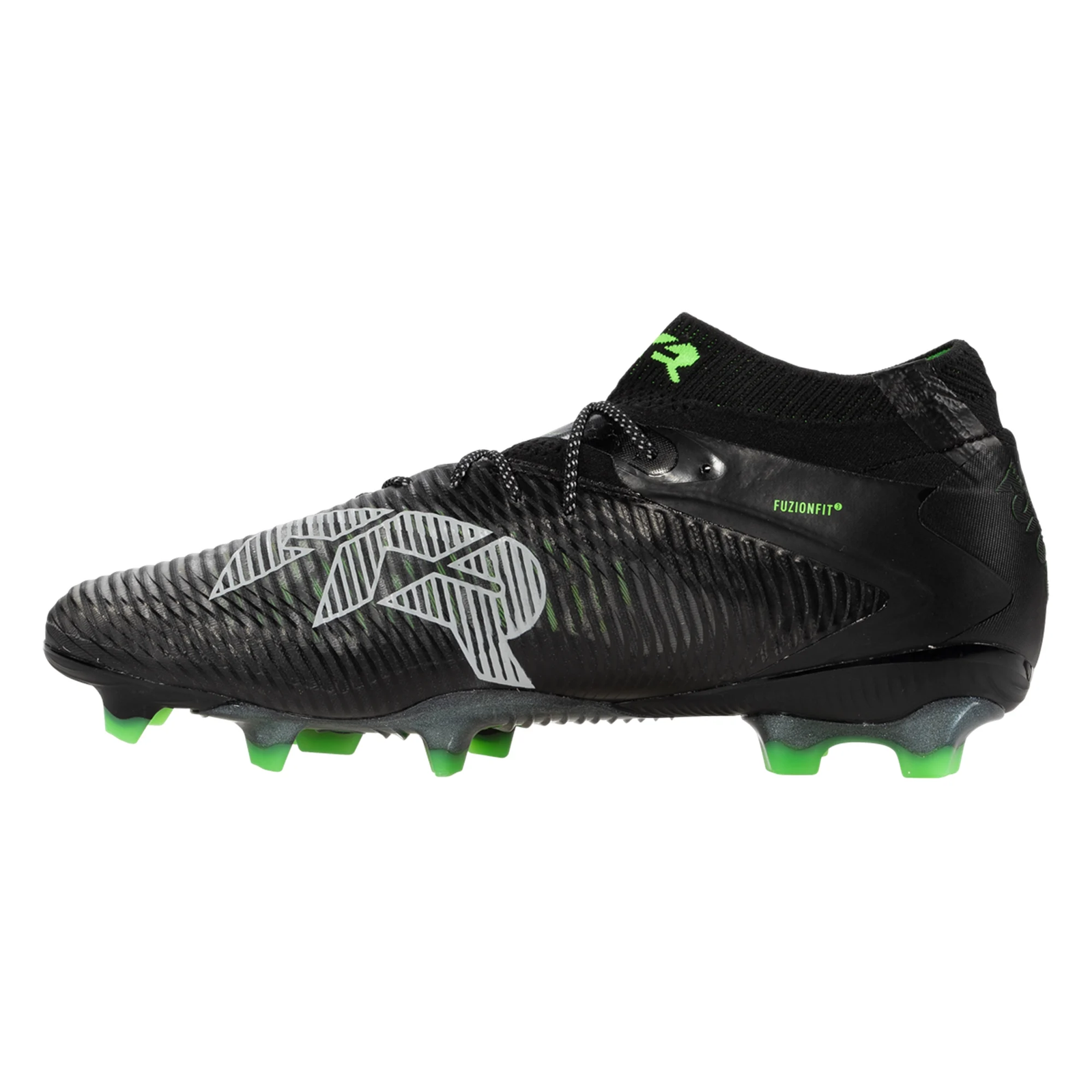 Puma Future 8 Ultimate FG Soccer Cleats (Black/Cool Grey/Fluo Green)
