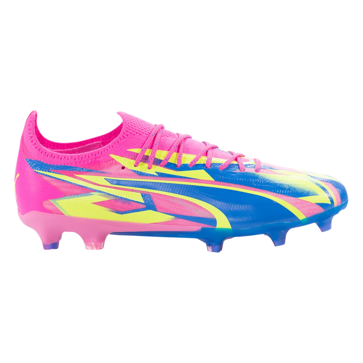 Puma Ultra Ultimate Energy FG/AG Soccer Cleats (Pink/Ultra Blue/Yellow ...