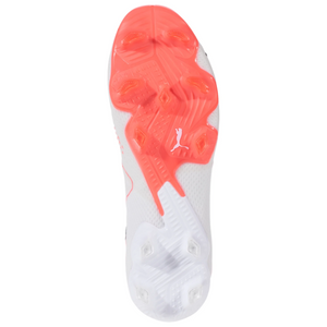 Puma Future Ultimate Soccer Cleats FG/AG Soccer Cleats (Puma White/Fire-Orchid)