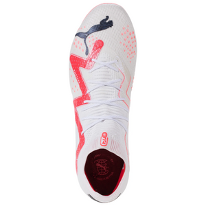 Puma Future Ultimate Soccer Cleats FG/AG Soccer Cleats (Puma White/Fire-Orchid)