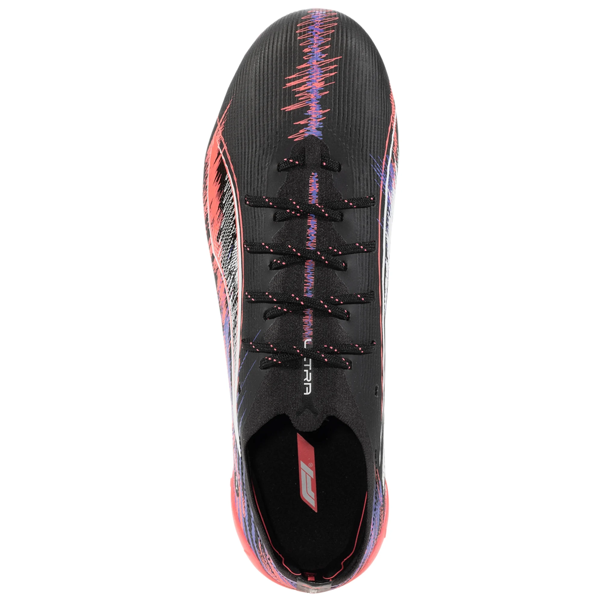 Puma Ultra 5 Ultimate F1 FG Soccer Cleats (Black/Sunset Glow/Dark Amethyst)