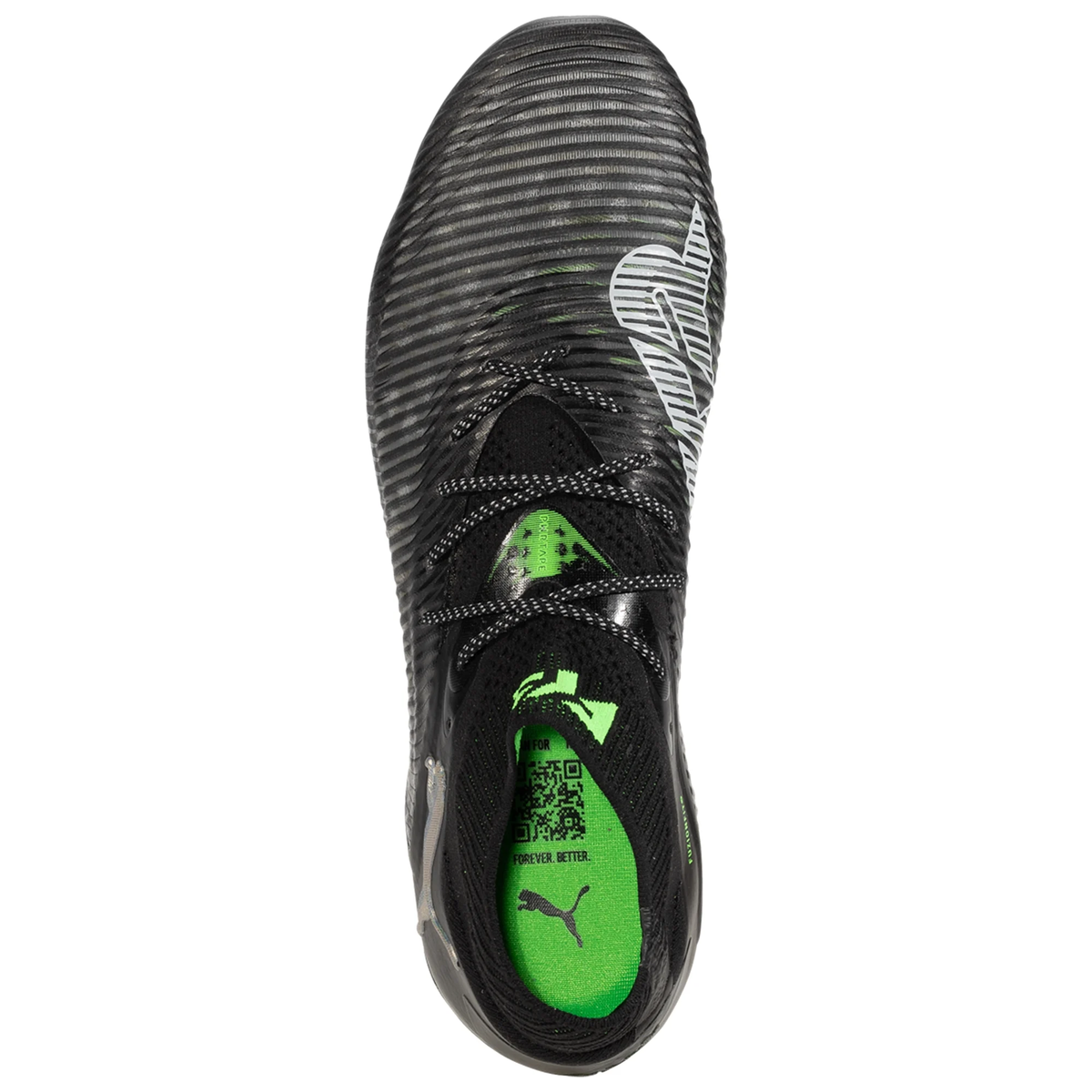 Puma Future 8 Ultimate FG Soccer Cleats (Black/Cool Grey/Fluo Green)