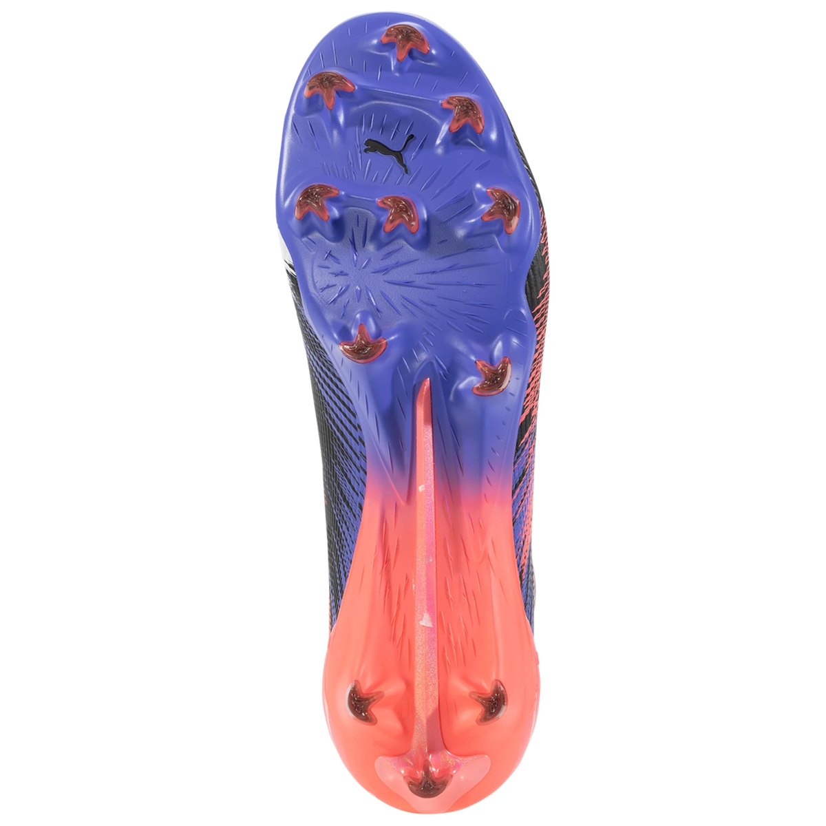 Puma Ultra 5 Ultimate F1 FG Soccer Cleats (Black/Sunset Glow/Dark Amethyst)