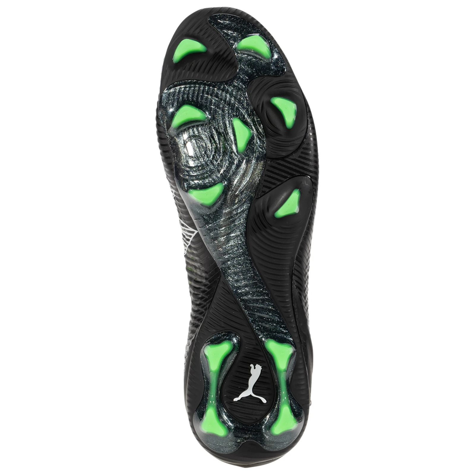 Puma Future 8 Ultimate FG Soccer Cleats (Black/Cool Grey/Fluo Green)