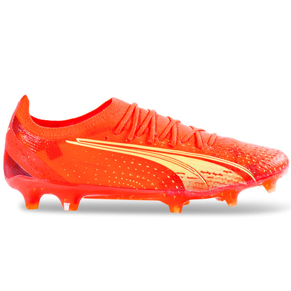 Puma Ultra Ultimate FG/AG Soccer Cleats (Coral/Fizzy Light/Black Puma Ultra Ultimate FG/AG Soccer Cleats (Coral/Fizzy Light/Black