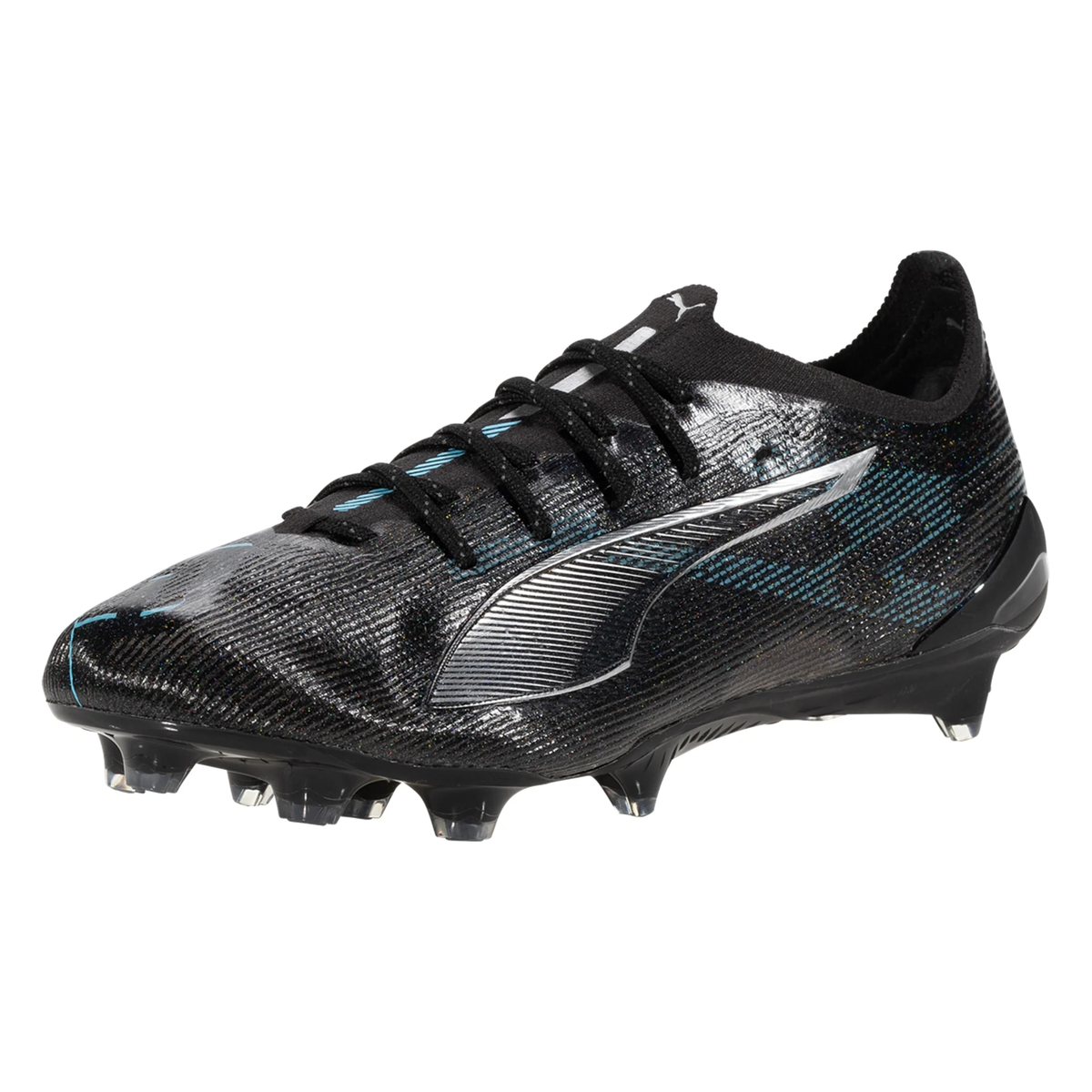 Puma Ultra 5 Ultimate FG Soccer Cleats (Black/Silver/Bright Royal)