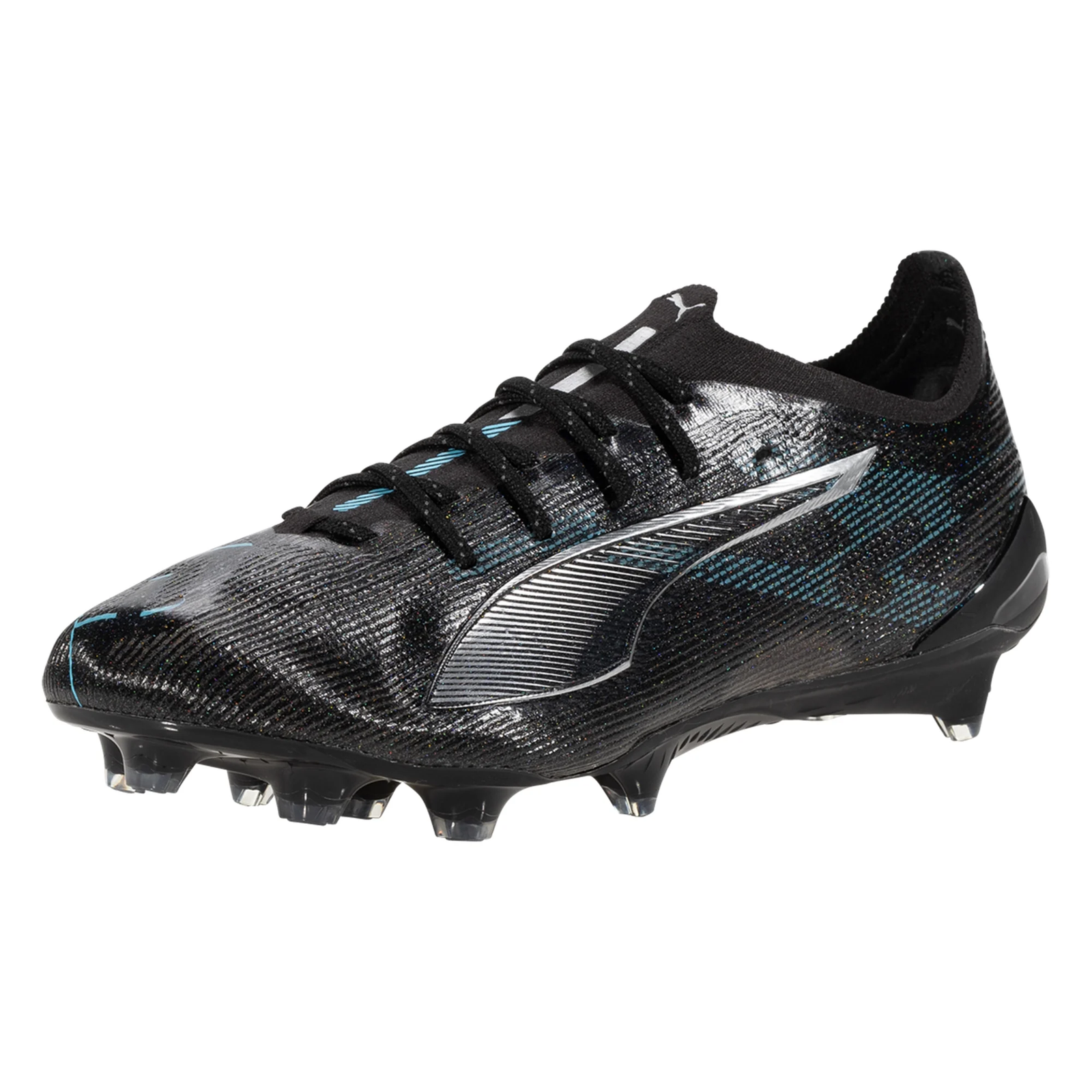 Puma Ultra 5 Ultimate FG Soccer Cleats (Black/Silver/Bright Royal)
